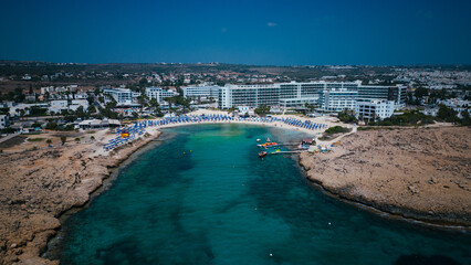 Cyprus, Ayia Napa, Vathia Gonia,  Beautiful summer, Blue sea, Drone view