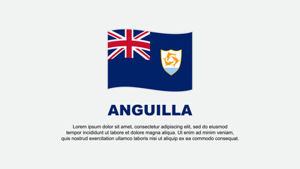 Anguilla Flag Abstract Background Design Template. Anguilla Independence Day Banner Social Media Vector Illustration. Anguilla Background