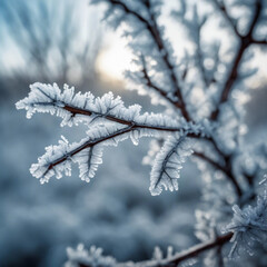 snow covered branches