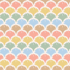 Colorful Seamless Repeat Scallop Mermaid Shell Tile Pattern © MiniCherie