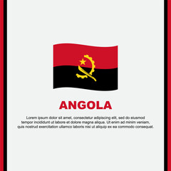 Angola Flag Background Design Template. Angola Independence Day Banner Social Media Post. Angola Cartoon