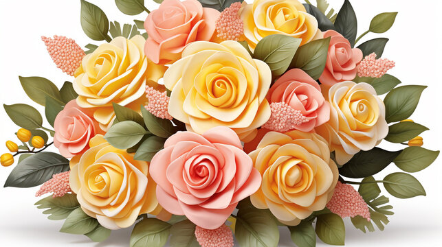 bunch of roses HD 8K wallpaper Stock Photographic Image 