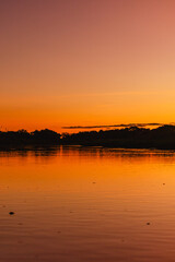 Obraz premium pôr do sol na cidade de Corumbá, região do Pantanal Sul, Estado do Mato Grosso do Sul, Brasil