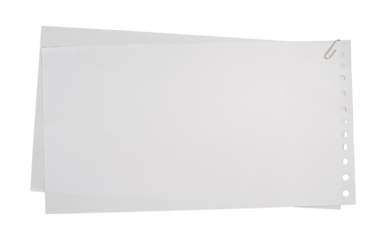 blank white paper with clip mockup