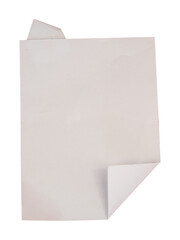 folded paper with tape isolated