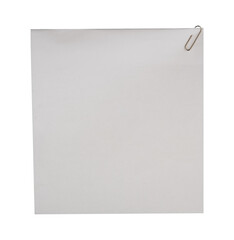white note paper with clip - obrazy, fototapety, plakaty