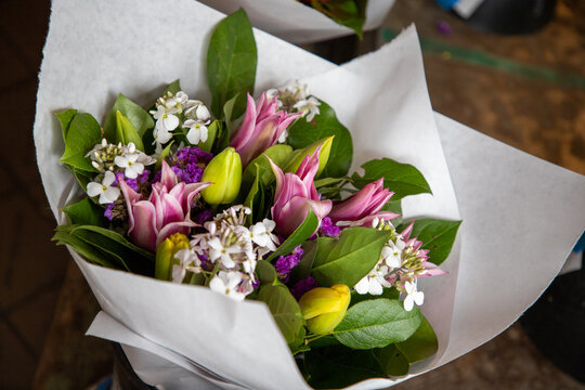 Fresh tulip bouquet