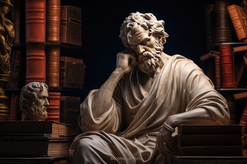 Thinking statue of Seneca the Younger.