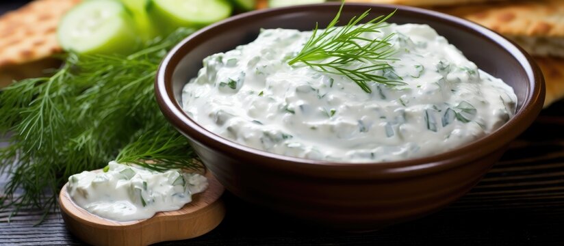 Classic Turkish appetizer called tzatziki, also known as cacik, is delightfully tasty.