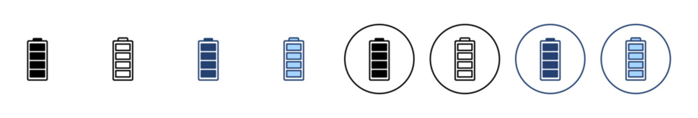 Battery icon vector. battery Charging sign. battery charge level