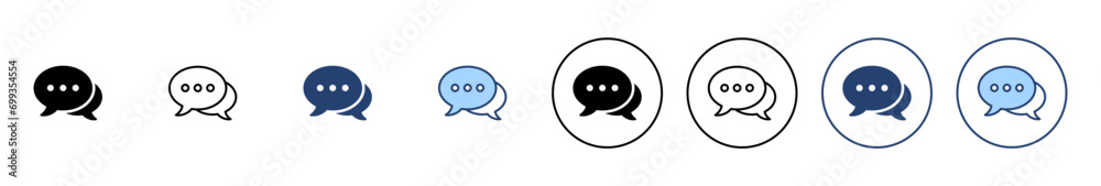 Wall mural chat icon vector. speech bubble sign and symbol. comment icon. message