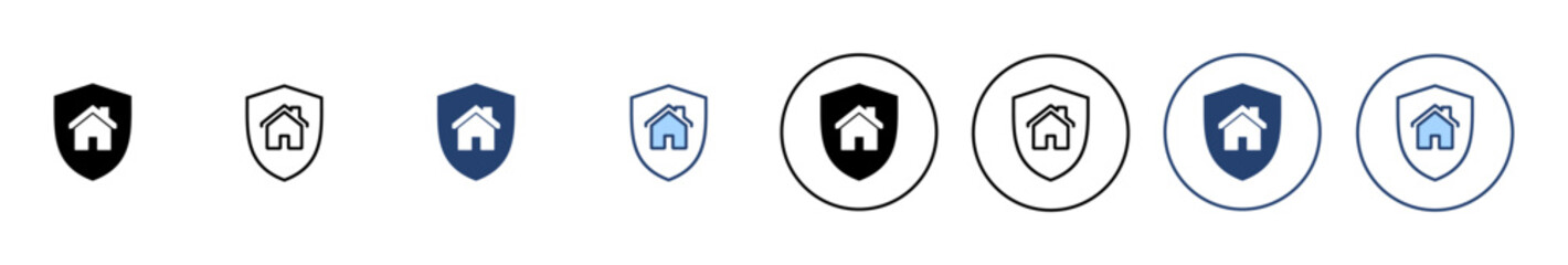 house insurance icon vector. house protection sign and symbol