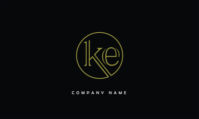 KE, EK, K, E Abstract Letters Logo Monogram
