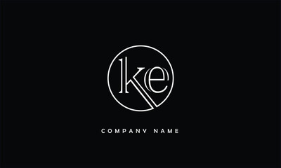 KE, EK, K, E Abstract Letters Logo Monogram