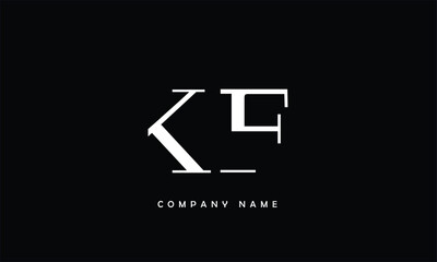 KF, FK, K, F Abstract Letters Logo Monogram