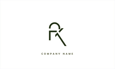 KF, FK, K, F Abstract Letters Logo Monogram