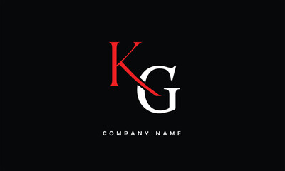 KG, GK, K, G Abstract Letters Logo Monogram - obrazy, fototapety, plakaty