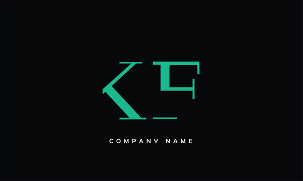 KF, FK, K, F Abstract Letters Logo Monogram