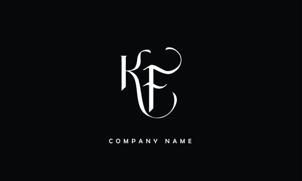 KF, FK, K, F Abstract Letters Logo Monogram