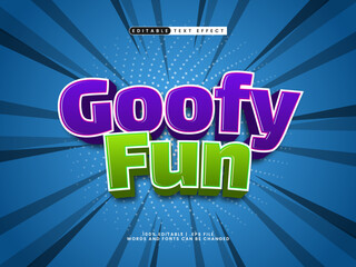 goofy fun editable text effect kids style