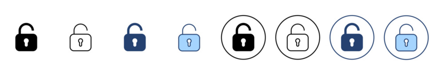 Unlock icon vector. Unlock sign and symbol. unlocked padlock icon