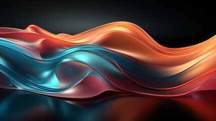 Next-Gen Waves: Dive into Teal and Coral Elegance with 64K Wallpapers – Elevate Your Screens in Style!, Generative AI