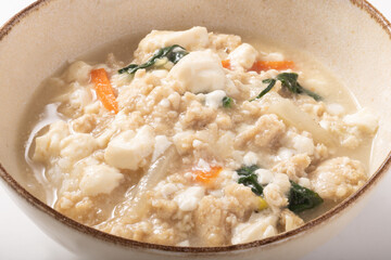 豆腐と鶏ひき肉のあんかけ丼