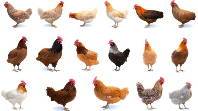 Collection chicken meat isolated on transparent background