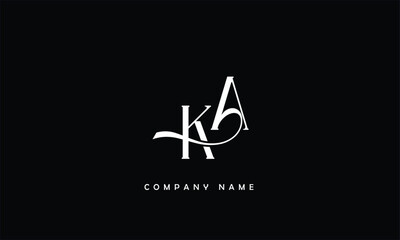 KA, AK, K, A Abstract Letters Logo Monogram