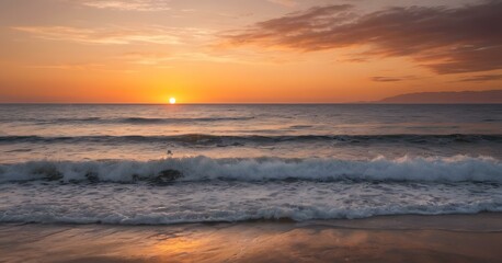 Sunset on the beach landscape