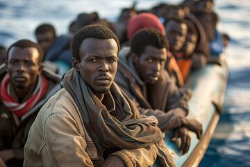 A Group of African Immigrants' Journey to Europe