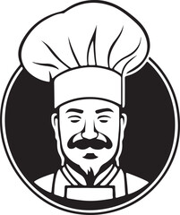 Incredible  lovely chef emblem vector logo art
