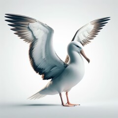 Obraz premium Wandering albatros (Diomedea exulans), Albatros, elang laut, альбатрос, Isolated White background