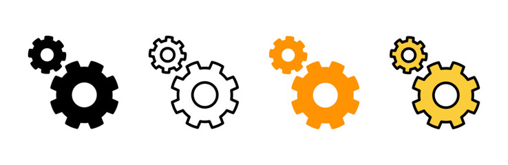 setting Icon set vector. Cog settings sign and symbol. Gear Sign