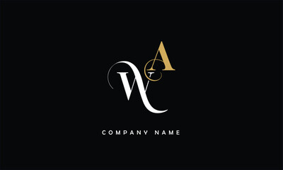 WA, AW, W, A  Abstract Letters Logo Monogram