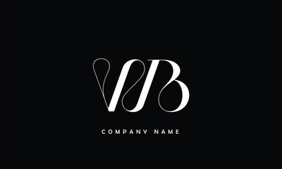 Fototapeta na wymiar WB, BW, W, B Abstract Letters Logo Monogram