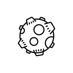 Hole planet outline icons, space minimalist vector illustration ,simple transparent graphic element .Isolated on white background