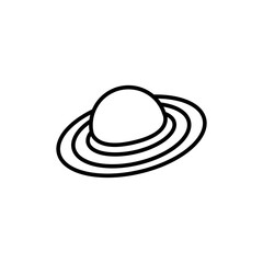 Fototapeta na wymiar Saturn planet outline icons, space minimalist vector illustration ,simple transparent graphic element .Isolated on white background