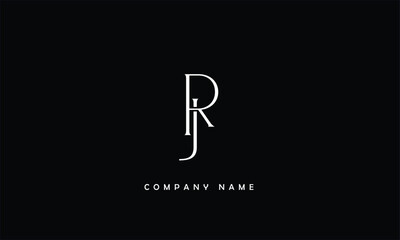 RJ, JR, R, J Abstract Letters Logo Monogram