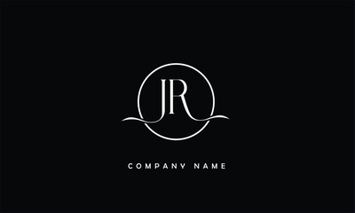RJ, JR, R, J Abstract Letters Logo Monogram