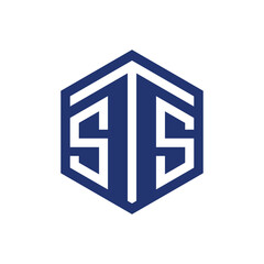 letter s t s logo design