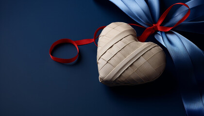 Love is the heart shaped gift of celebration generated by AI