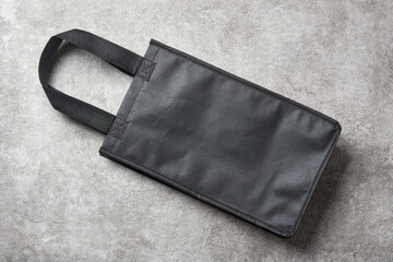 set of black canvas fabric shopping bag, eco-friendly alternative to plastic, stylish, sturdy and...