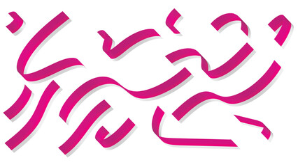 Ribbon vector pack design, creative and colorful ribbon package design, ribbon collection