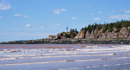 Pebble beach at Cape Enrage NB Canada