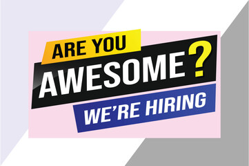 Are you awesome word concept vector illustration and 3d style, landing page, template, ui, web, mobile app, poster, banner, flyer, background, gift card, coupon, label, wallpaper	