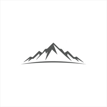 Mountain Logo, Mountain Logo Images, Black mountain logo design template