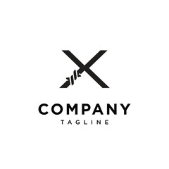 Letter X Fence Thorns Logo icon vector template.eps