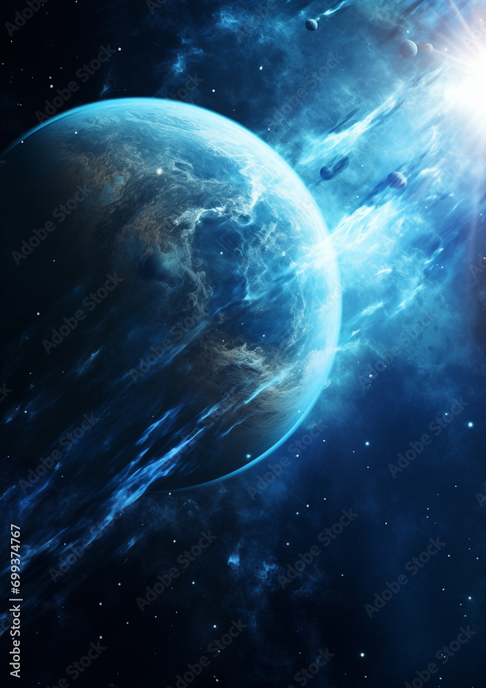 Wall mural planet in space