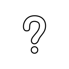 Question sign outline icons, minimalist vector illustration ,simple transparent graphic element .Isolated on white background